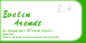 evelin arendt business card